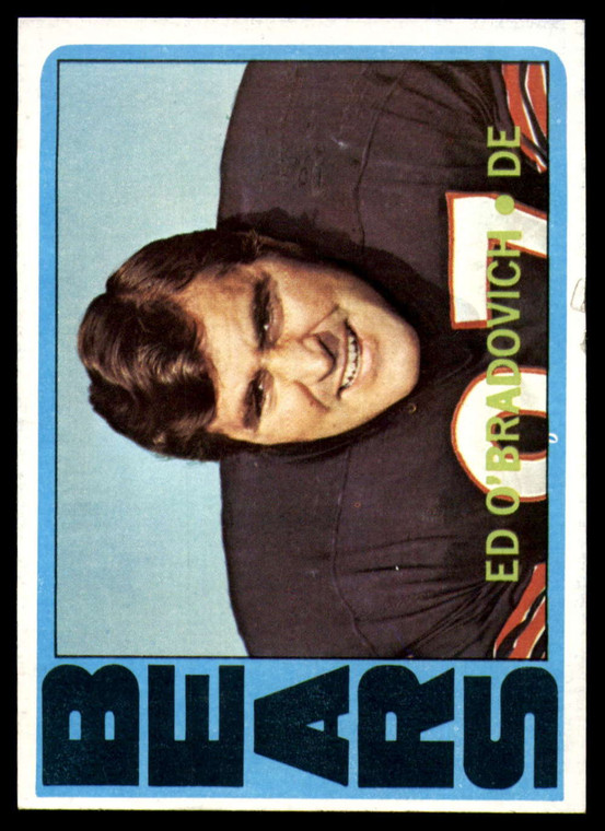 1972 Topps #197 Ed O'Bradovich VG  Chicago Bears 