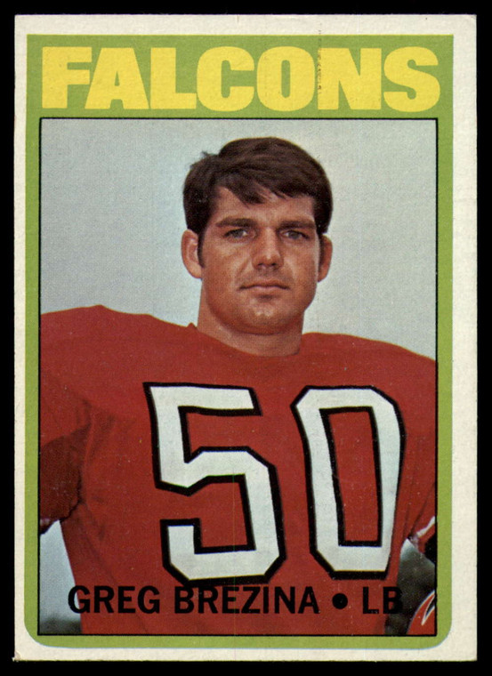 1972 Topps #196 Greg Brezina VG  RC Rookie Atlanta Falcons 