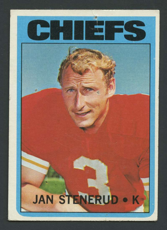 1972 Topps #61 Jan Stenerud VG  Kansas City Chiefs 