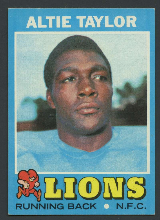 1971 Topps #62 Altie Taylor VG RC Rookie Detroit Lions 