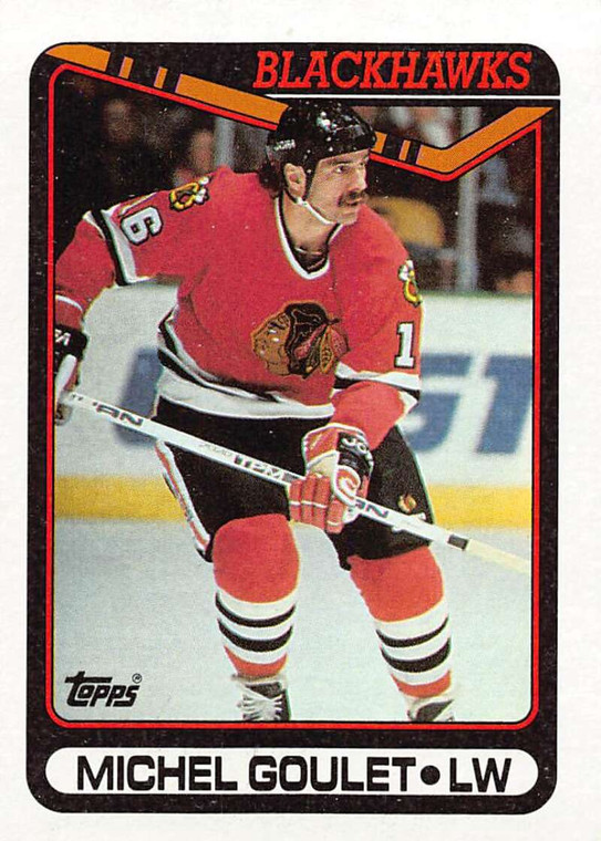 1990-91 Topps #329 Michel Goulet VG Chicago Blackhawks 