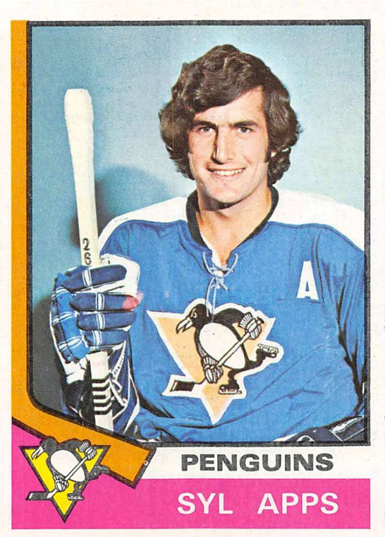 1974-75 Topps #13 Syl Apps Jr. VG  Pittsburgh Penguins 