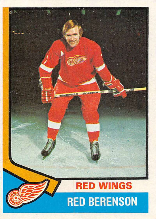 1974-75 Topps #19 Red Berenson VG  Detroit Red Wings 