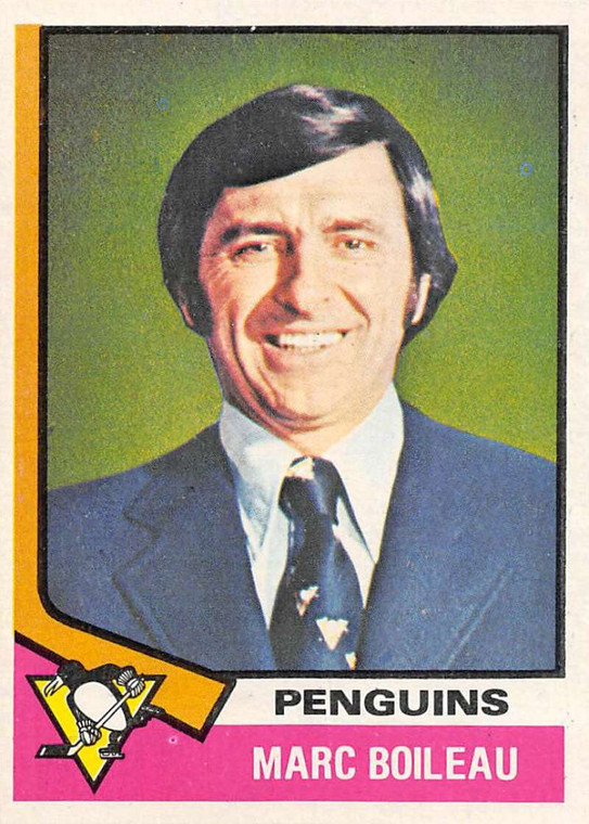 1974-75 Topps #49 Marc Boileau CO VG  Pittsburgh Penguins 