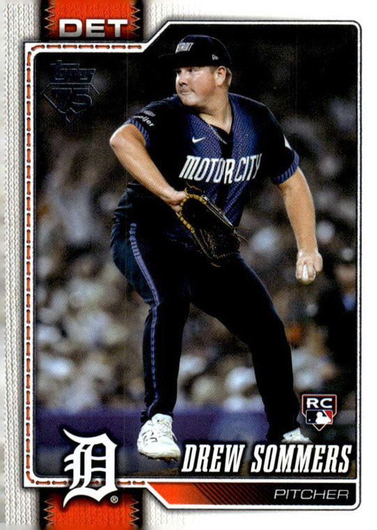 SOLD 201565 2026 Topps #387 Drew Sommers NM-MT  RC Rookie Detroit Tigers 