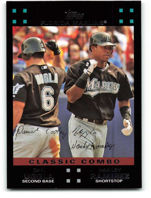 2007 Topps #655 Dan Uggla/Hanley Ramirez UER CC NM-MT Florida Marlins 