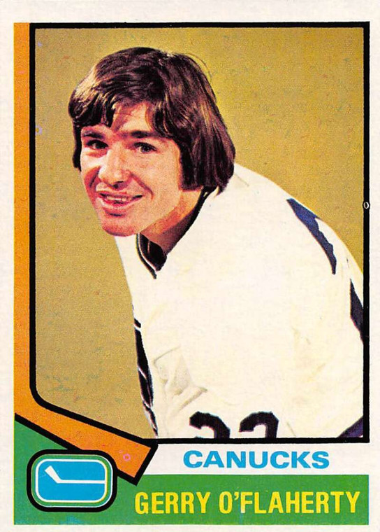 1974-75 Topps #71 Gerry O'Flaherty VG  Vancouver Canucks 