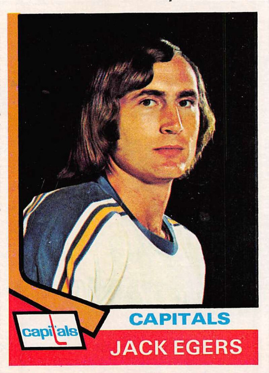 1974-75 Topps #93 Jack Egers VG  Washington Capitals 
