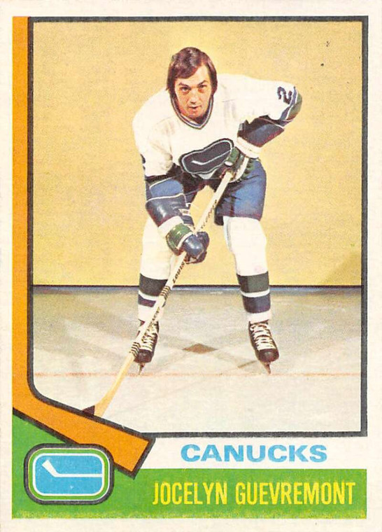 1974-75 Topps #122 Jocelyn Guevremont VG  Vancouver Canucks 