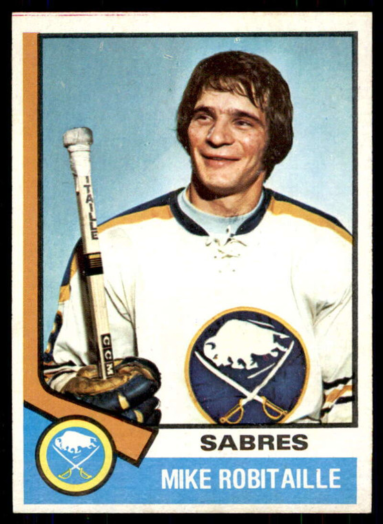 1974-75 Topps #159 Mike Robitaille VG  Buffalo Sabres 