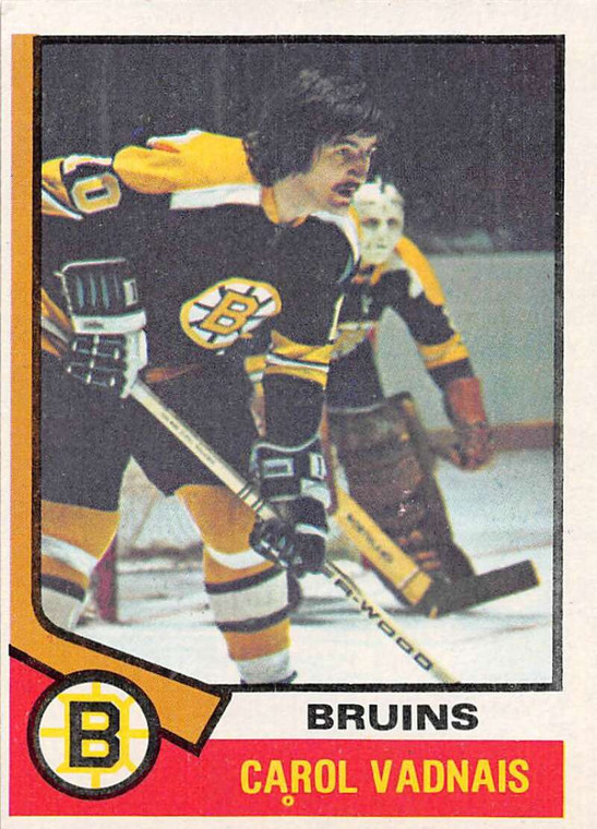 1974-75 Topps #165 Carol Vadnais VG  Boston Bruins 
