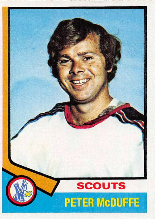 1974-75 Topps #173 Peter McDuffe VG  Kansas City Scouts 