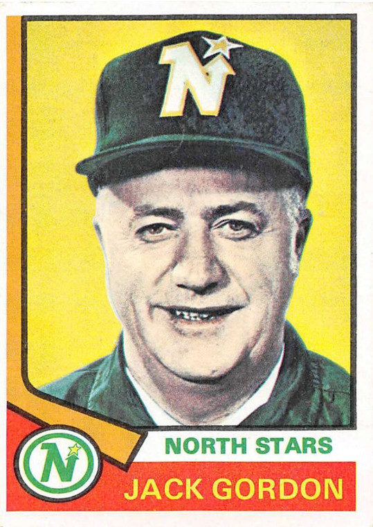 1974-75 Topps #238 Jack Gordon CO VG  RC Rookie Minnesota North Stars 