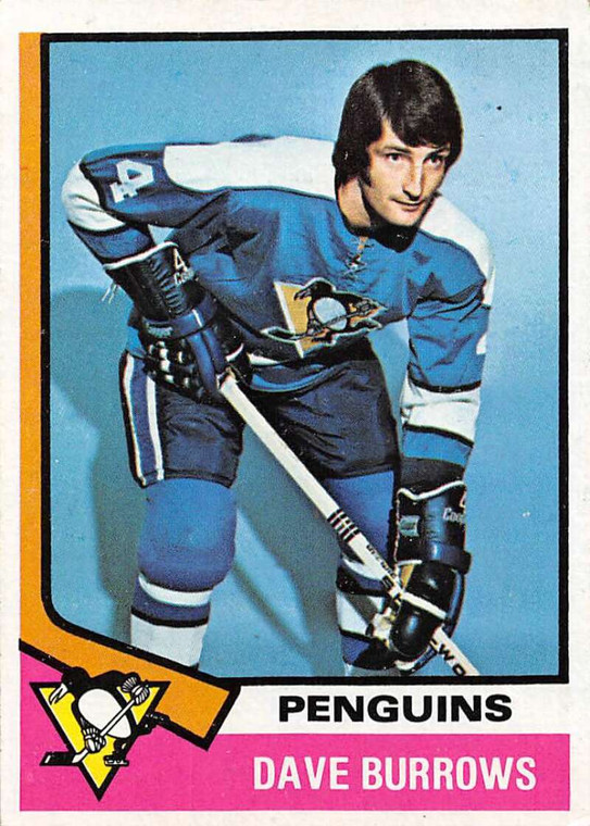 1974-75 Topps #241 Dave Burrows VG  Pittsburgh Penguins 