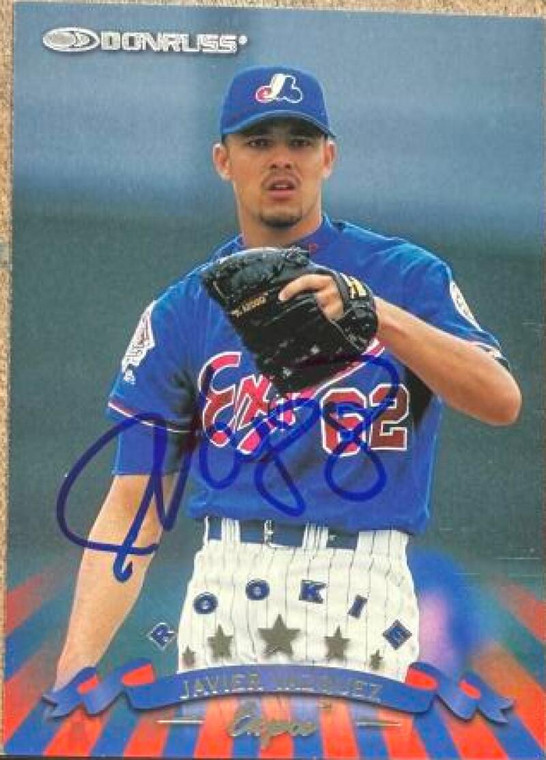 Javier Vazquez Autographed 1998 Donruss #304 Montreal Expos Card