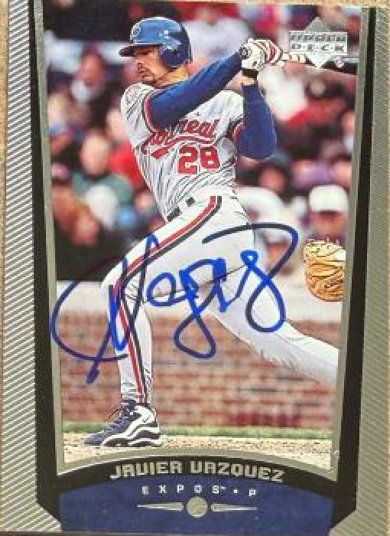Javier Vazquez Autographed 1999 Upper Deck #423 Montreal Expos Card