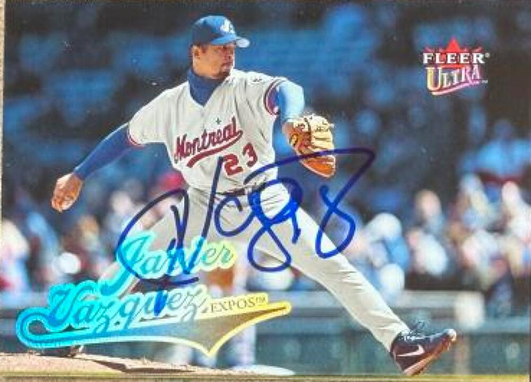 Javier Vazquez Autographed 2004 Fleer Ultra #74 Montreal Expos Card