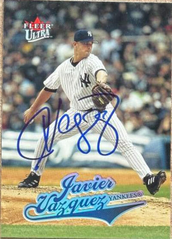 Javier Vazquez Autographed 2004 Fleer Ultra #224 New York Yankees Card