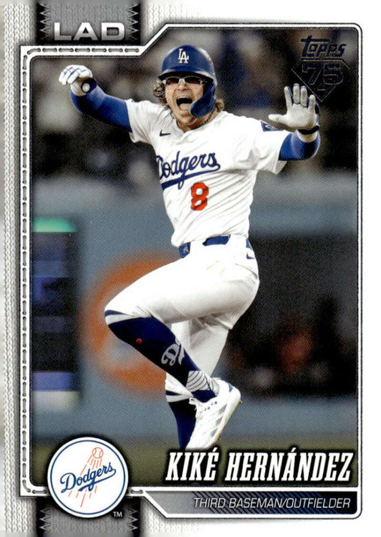 SOLD 201749 2026 Topps #571 Kike Hernandez NM-MT  Los Angeles Dodgers 