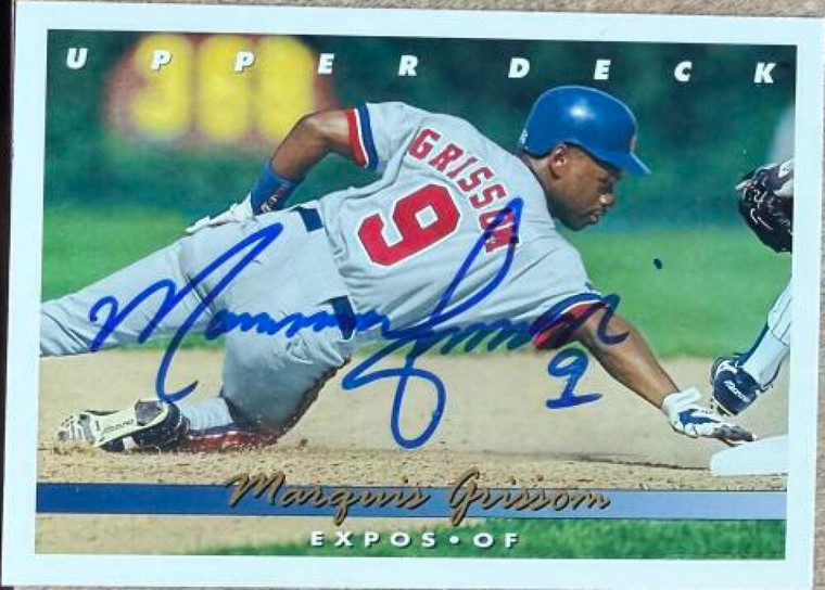 Marquis Grissom Autographed 1993 Upper Deck #356 Montreal Expos Card