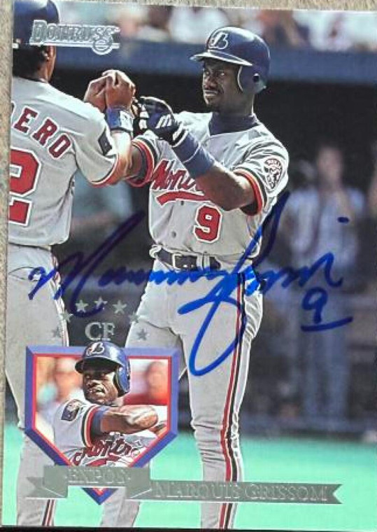Marquis Grissom Autographed 1995 Donruss #251 Montreal Expos Card