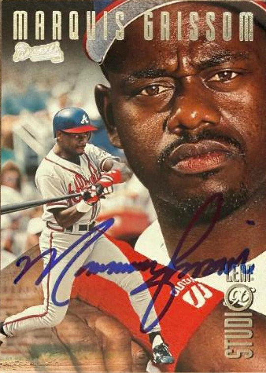 Marquis Grissom Autographed 1996 Studio #20 Atlanta Braves Card