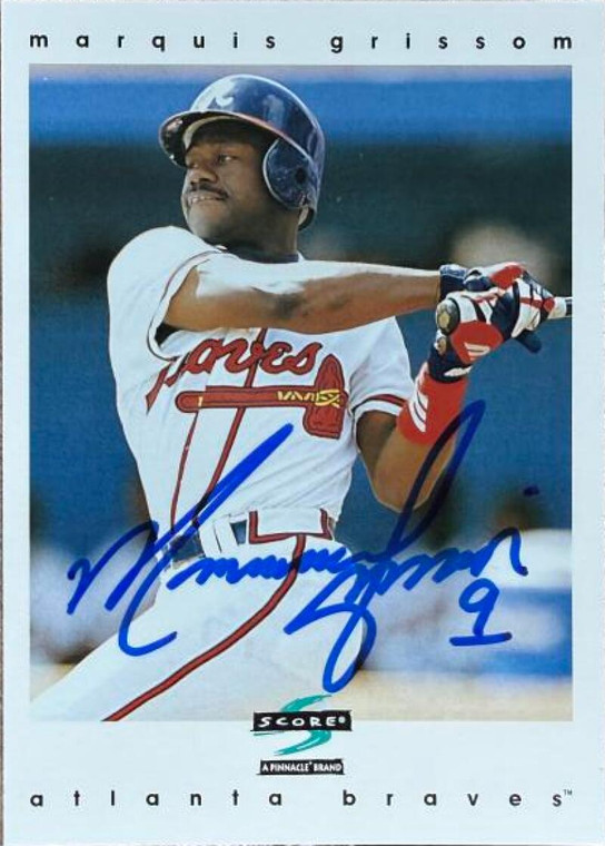 Marquis Grissom Autographed 1997 Score #246 Atlanta Braves Card