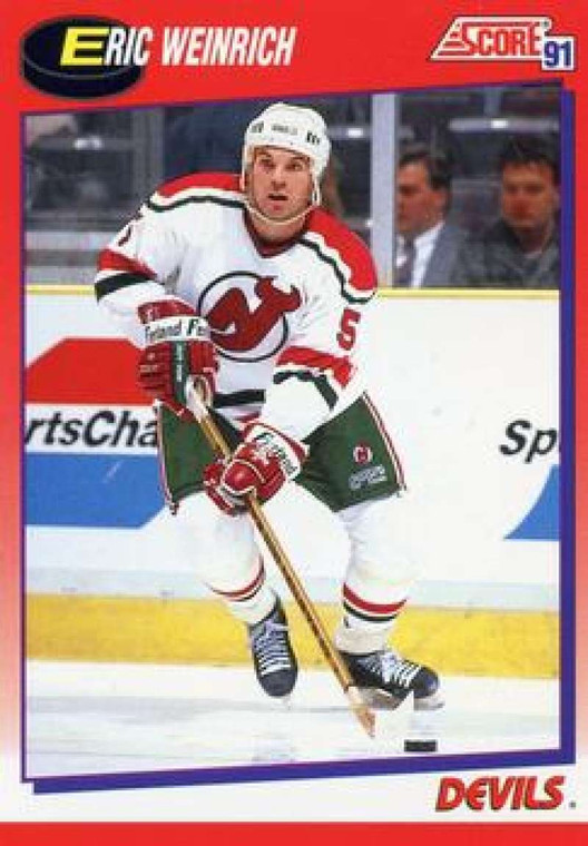 1991-92 Score Canadian Bilingual #131 Eric Weinrich NM-MT  New Jersey Devils 