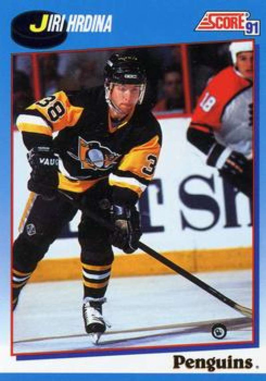 1991-92 Score Canadian Bilingual #418 Jiri Hrdina NM-MT  Pittsburgh Penguins 