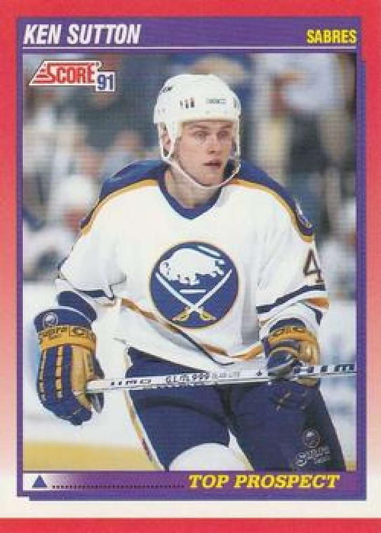 1991-92 Score Canadian Bilingual #283 Ken Sutton NM-MT  RC Rookie Buffalo Sabres 