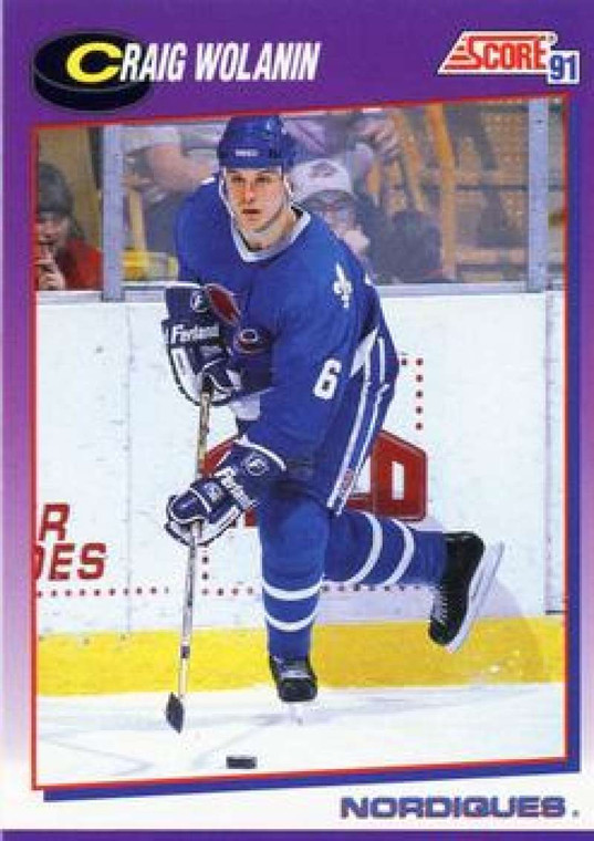 1991-92 Score American #74 Craig Wolanin NM-MT Quebec Nordiques 
