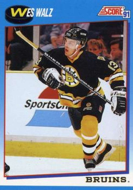 1991-92 Score Canadian Bilingual #430 Wes Walz NM-MT  Boston Bruins 