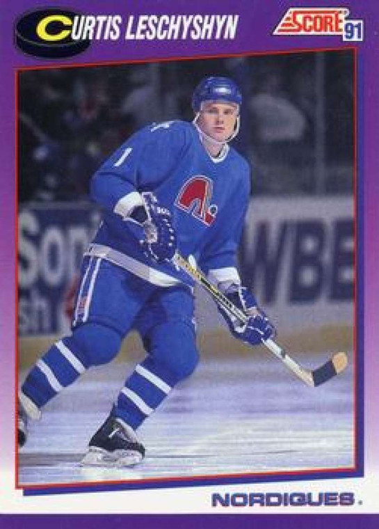 1991-92 Score American #58 Curtis Leschyshyn NM-MT Quebec Nordiques 