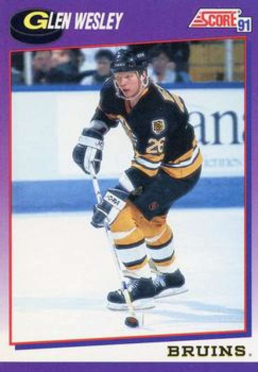 1991-92 Score American #273 Glen Wesley NM-MT Boston Bruins 