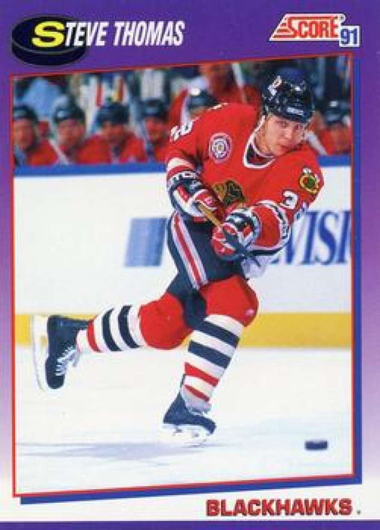 1991-92 Score American #94 Steve Thomas NM-MT Chicago Blackhawks 