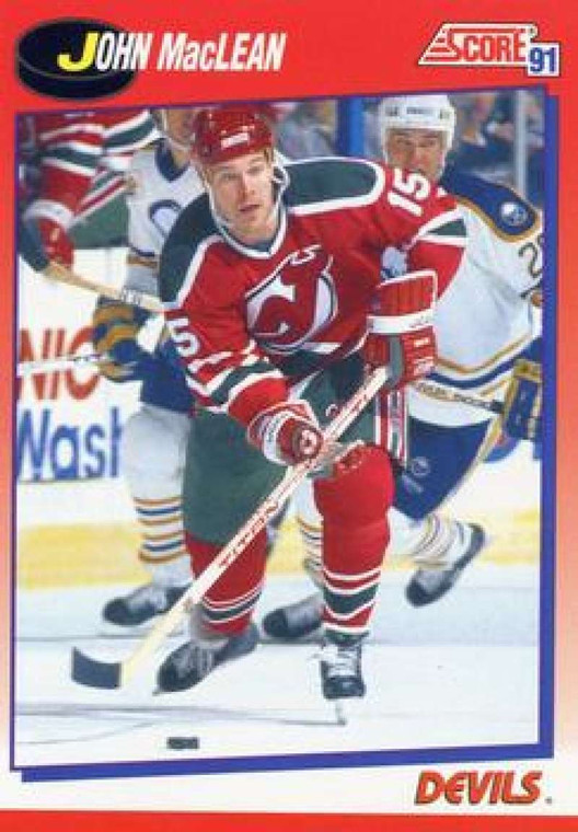 1991-92 Score Canadian Bilingual #210 John MacLean NM-MT  New Jersey Devils 