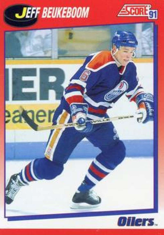 1991-92 Score Canadian Bilingual #253 Jeff Beukeboom NM-MT  Edmonton Oilers 
