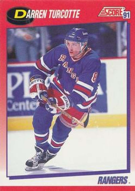 1991-92 Score Canadian Bilingual #196 Darren Turcotte NM-MT  New York Rangers 
