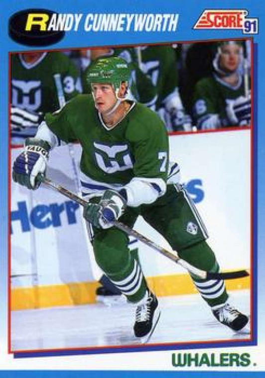 1991-92 Score Canadian Bilingual #424 Randy Cunneyworth NM-MT  Hartford Whalers 