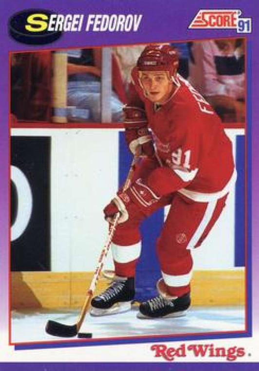 1991-92 Score American #250 Sergei Fedorov NM-MT Detroit Red Wings 