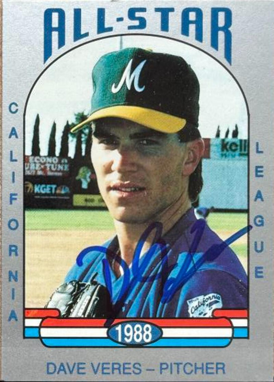 Dave Veres Autographed 1988 Cal League All-Stars #10