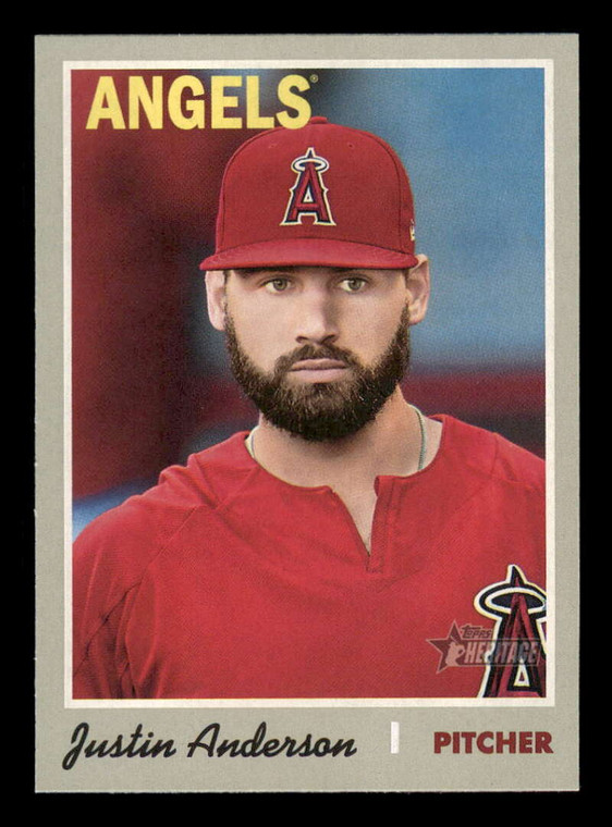 2019 Topps Heritage #294 Justin Anderson NM-MT  Los Angeles Angels 