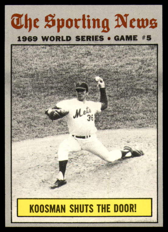 1970 Topps #309 World Series Game 5 Koosman Shuts The Door! VG New York Mets 