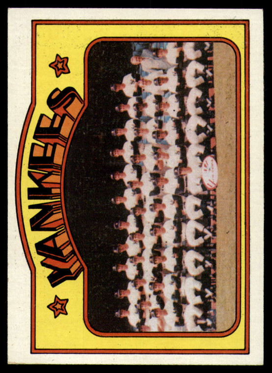 1972 Topps #237 Yankees Team VG New York Yankees 