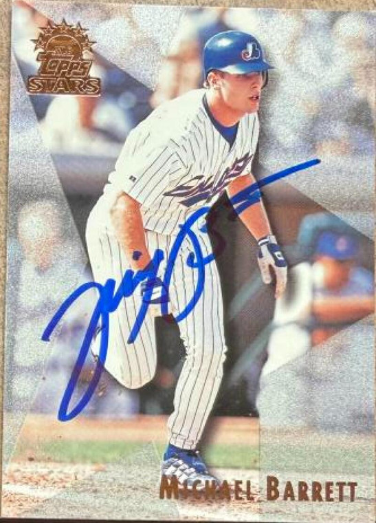 Michael Barrett Autographed 1999 Topps Stars #25 Montreal Expos Card