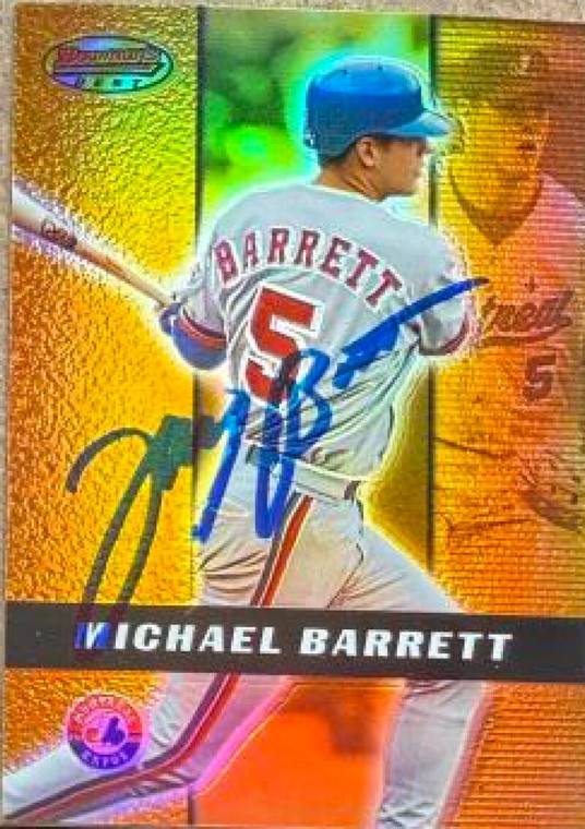 Michael Barrett Autographed 2000 Bowman's Best #43 Montreal Expos Card