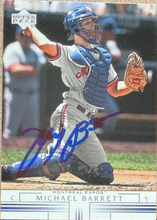 Michael Barrett Autographed 2002 Upper Deck #346 Montreal Expos Card