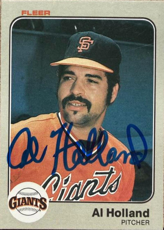 Al Holland Autographed 1983 Fleer #262 San Francisco Giants Card