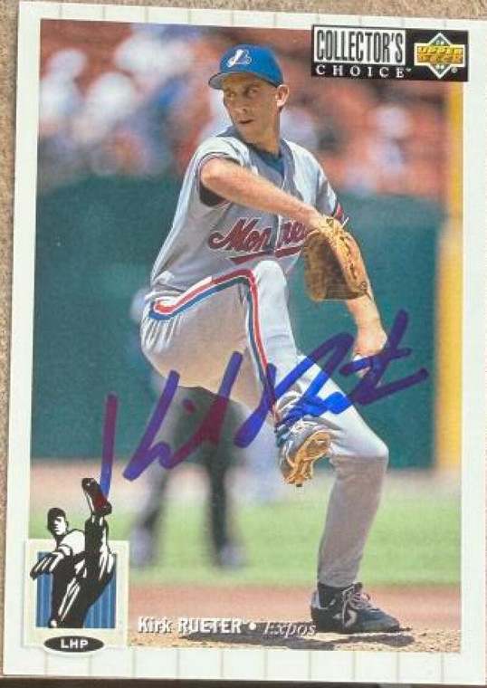 Kirk Rueter Autographed 1994 Collector's Choice #246 Montreal Expos Card