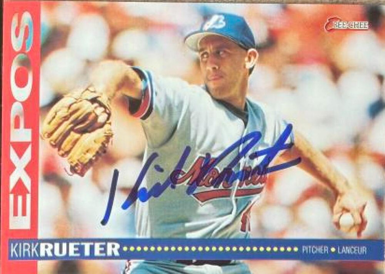 Kirk Rueter Autographed 1994 O-Pee-Chee #255 Montreal Expos Card